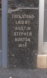 Former Burton foundation stone, Exeter, 2018