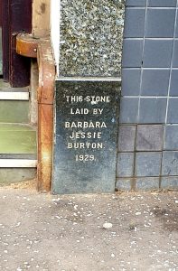 Former Burton foundation stone, Partick, Glasgow, 2019