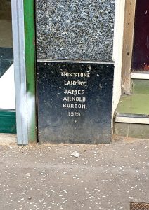 Former Burton foundation stone, Partick, Glasgow, 2019