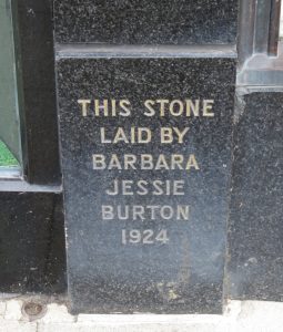 Burton foundation stone, Lowestoft, 2017