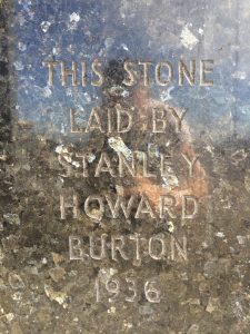 Former Burton foundation stone, Morecambe, 2020