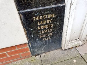 Former Burton foundation stone, North Shields, 2018