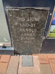 Former Burton foundation stone, Macclesfield, 2023