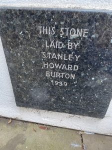 Former Burton foundation stone, Macclesfield, 2023