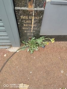 Former Burton foundation stone, Ellesmere Port, 2023