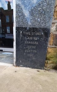 Former Burton foundation stone, Kettering, 2023