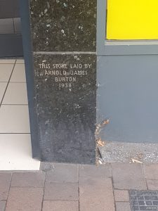 Former Burton foundation stone, Beckenham, London, 2023