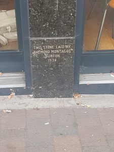 Former Burton foundation stone, Beckenham, London, 2023