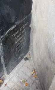 Former Burton store foundation stone, Kirkcaldy, 2023