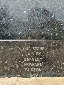Former Burton store foundation stone, Paisley Road West, Glasgow, 2024