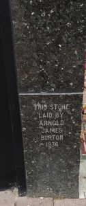 Former Burton store foundation stone, Aylesbury, 2025