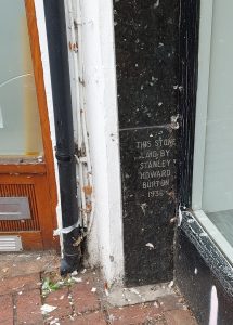 Former Burton store foundation stone, Aylesbury, 2025
