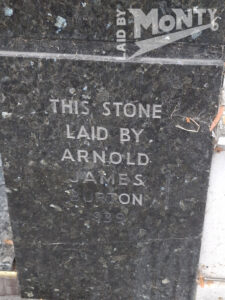 Former Burton store foundation stone, Brentwood, 2026