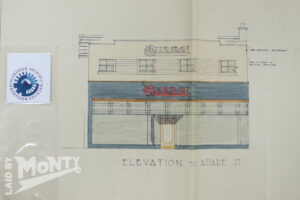 1937 architectural drawing for Burton store, Bridgend