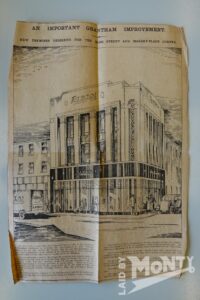 1932 newspaper cutting about Grantham Burton building