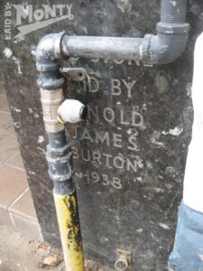 Former Burton foundation stone, Hitchin, 2026
