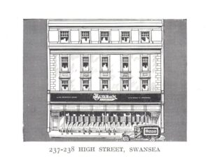 Original Burton store, High Street, Swansea, from Ideals in Industry