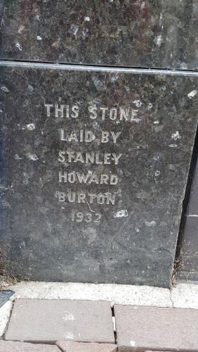 Former Burton store foundation stone, Ashford, Kent, 2017