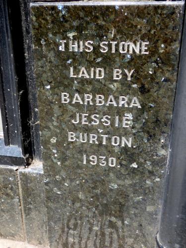Burton Store foundation stone, Bangor, 2018