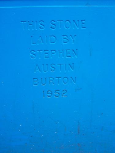 Burton Building foundation stone, Bargoed, 2010