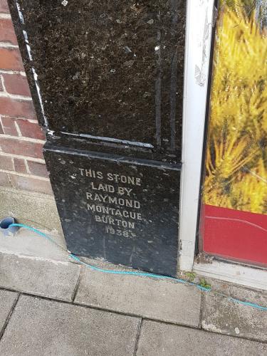 Former Burton foundation stone, Barkingside, 2020