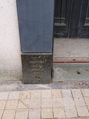 Burton foundation stone, Burnley, 2021