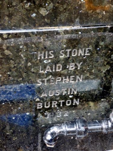 Former Burton foundation stone, Chatham, 2018