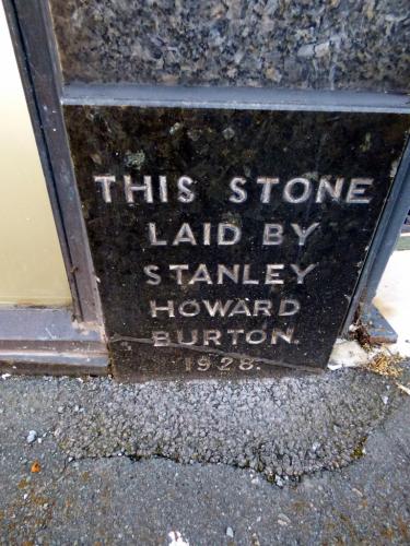 Former Burton store foundation stone, Colwyn Bay, 2018