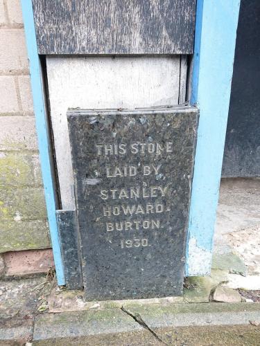 Former Burton foundation stone, Darwen, 2020