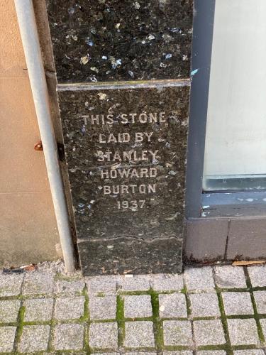 Former Burton foundation stone, Dumbarton, 2020