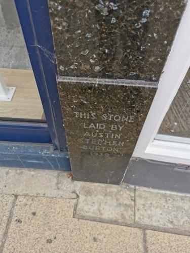 Former Burton foundation stone, Hornchurch, 2022