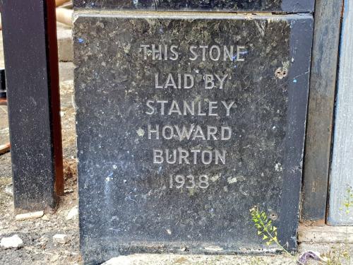 Former Burton foundation stone, Jarrow, 2020