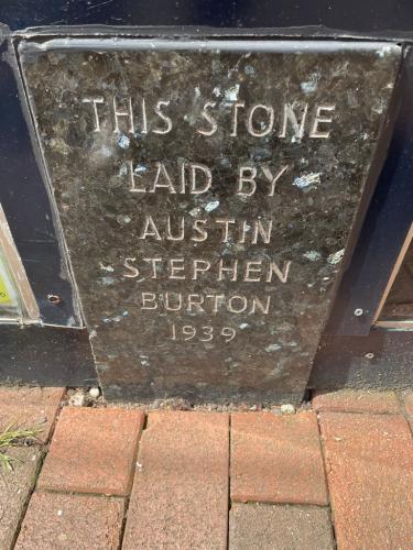 Former Burton foundation stone, Macclesfield, 2023