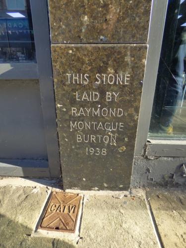 Former Burton store foundation stone, Morley, 2018