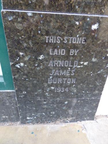 Former Burton store foundation stone, Newark-on-Trent, 2018