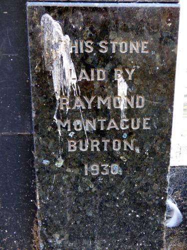 Former Burton store foundation stone, Rhyl, 2018