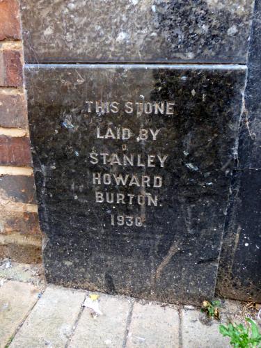 Former Burton store foundation stone, Rhyl, 2018