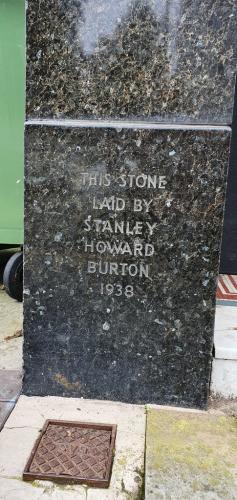 Former Burton store foundation stone, Whitehaven, 2022